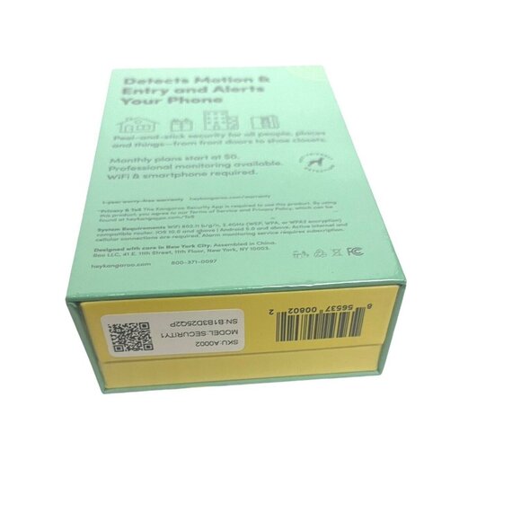 Kangaroo A0002 Indoor Motion & Entry Sensor White NEW For Door Window Security - Picture 5 of 6